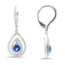 Sapphire Teardrop Earrings